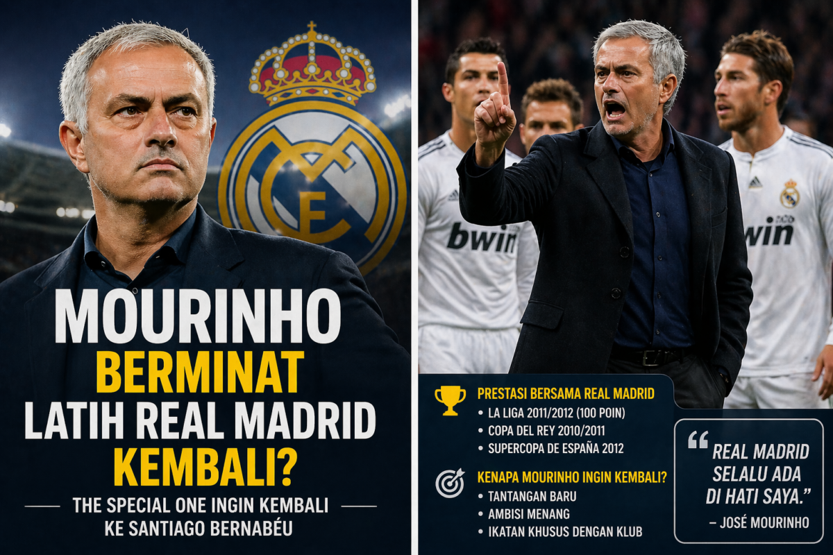 Mourinho Ingin Kembali ke Real Madrid? Ini Fakta dan Peluangnya